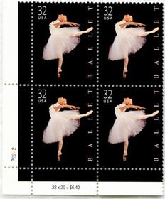 U.S. #3237 American Ballet PNB of 4