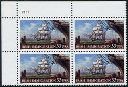 U.S. #3286 Irish Immigration PNB of 4