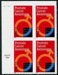 U.S. #3315 Prostate Cancer Awareness PNB of 4