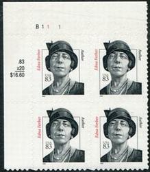 U.S. #3433 83c Edna Ferber (2002) PNB of 4