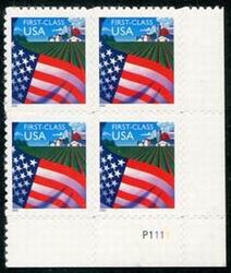 U.S. #3449 Flag Over Farm - self adhesive PNB of 4