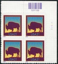 U.S. #3468 21c American Buffalo PNB of 4