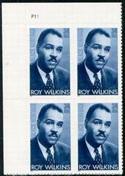 U.S. #3501 Roy Wilkins PNB of 4