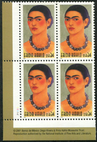 U.S. #3509 Frida Kahlo PNB of 4