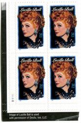 U.S. #3523 Lucille Ball PNB of 4