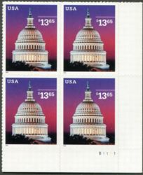 U.S. #3648 $13.65 U.S. Capitol PNB of 4