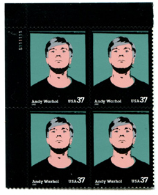 U.S. #3652 Andy Warhol, PNB of 4