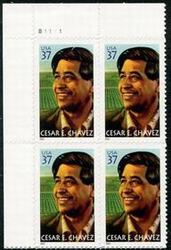 U.S. #3781 Cesar E. Chavez PNB of 4