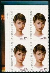 U.S. #3786 Audrey Hepburn PNB of 4