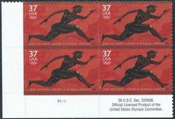 U.S. #3863 Summer Olympic Games PNB of 4