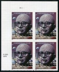 U.S. #3870 R. Buckminster Fuller PNB of 4