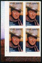 U.S. #3876 John Wayne PNB of 4