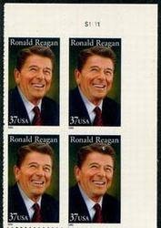 U.S. #3897 37c Ronald Reagan PNB of 4