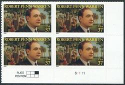 U.S. #3904 Robert Penn Warren, Literary Arts PNB of 4