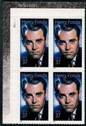 U.S. #3911 Henry Fonda PNB of 4