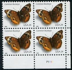 U.S. #4000 Buckeye Butterfly PNB of 4