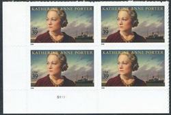 U.S. #4030 Katherine Anne Porter - Literary Arts PNB of 4