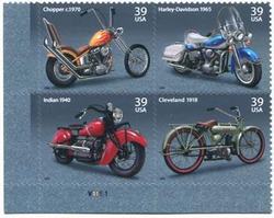U.S. #4088a American Motorcycles PNB of 4