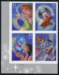 U.S. #4195a Disney Magic PNB of 4