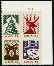 U.S. #4210b Christmas Knitting PNB of 4