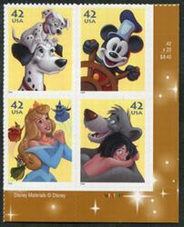 U.S. #4345a Art of Disney: Imagination PNB of 4