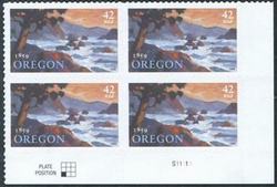 U.S. #4376 Oregon Statehood PNB of 4