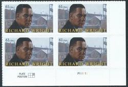 U.S. #4386 Richard Wright PNB of 4