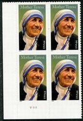 U.S. #4475 Mother Teresa PNB of 4