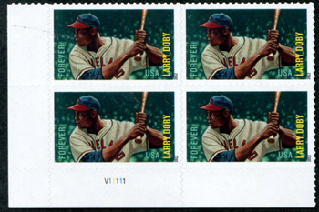 U.S. #4695 Larry Doby, Baseball All-Stars PNB of 4