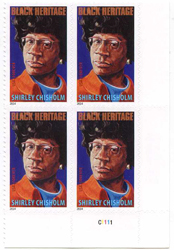 U.S. #4856 Shirley Chisholm, Black Heritage PNB of 4