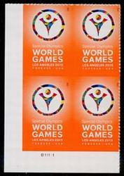 U.S. #4986 Special Olympics World Games PNB of 4