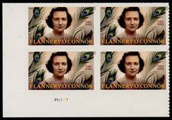 U.S. #5003 Flannery O'Connor, Author PNB of 4
