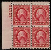 U.S. #634 2c Washington MNH PNB of 4