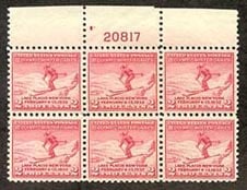 U.S. #716 Lake Placid Olympic Games PNB of 6