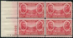 U.S. #786 2c Jackson, Winfield Scott, the Hermitage PNB of 4