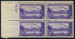 U.S. #800 Alaska Territorial Issue PNB of 4