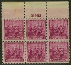 U.S. #836 Swedish-Finnish Tercentenary PN6