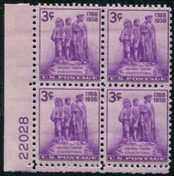 U.S. #837 Northwest Territory PNB of 4