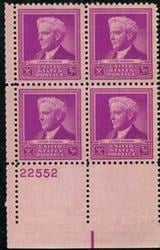 U.S. #876 3c Luther Burbank PNB of 4