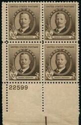 U.S. #888 10c Frederic Remington PNB of 4