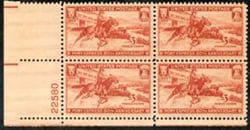 U.S. #894 Pony Express 80th Anniversary PNB of 4