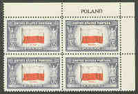 U.S. #909 Overrun Countries - Flag of Poland PNB of 4