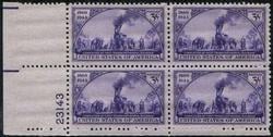 U.S. #922 Transcontinental Railroad PNB of 4