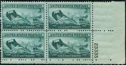 U.S. #936 Coast Guard Issue PNB of 4