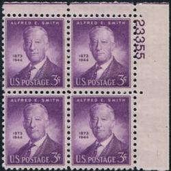 U.S. #937 Alfred E. Smith PNB of 4