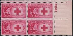 U.S. #967 Clara Barton PNB of 4