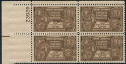 U.S. #972 Indian Centennial PNB of 4