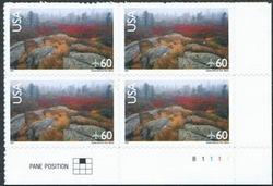 U.S. #C138 Acadia National Park '2001' PNB of 4