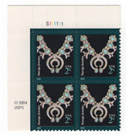 U.S. #3751 2c Navajo Necklace PNB of 4