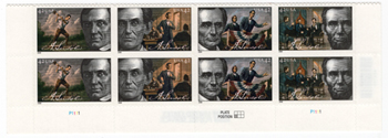 U.S. #4383a Lincoln PNB of 8